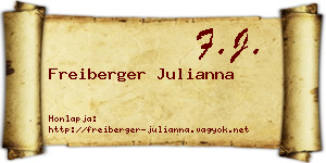 Freiberger Julianna névjegykártya